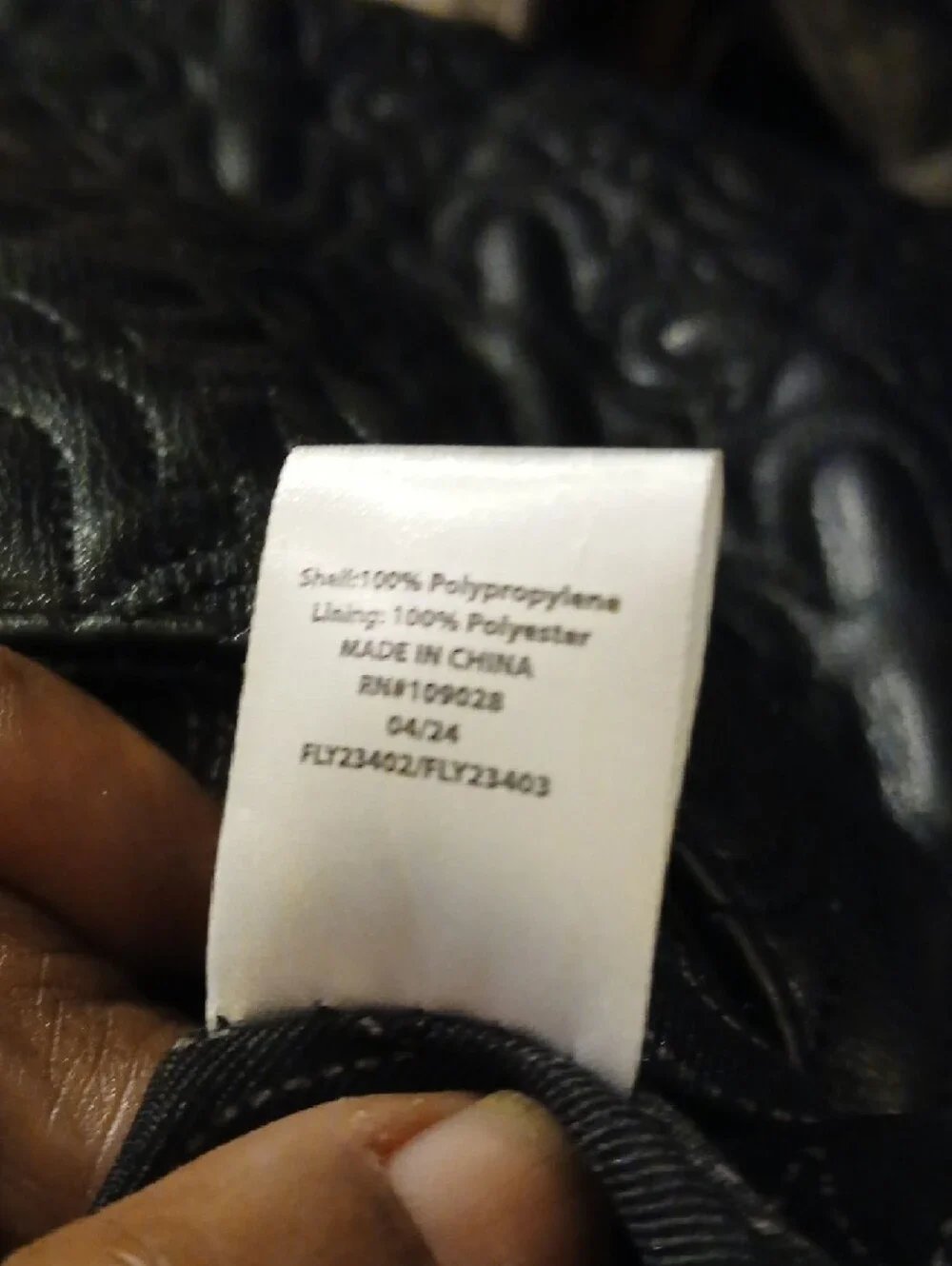 True Religion Women's Black Vegan Leather Logo Buckle Y2K Hobo Bag